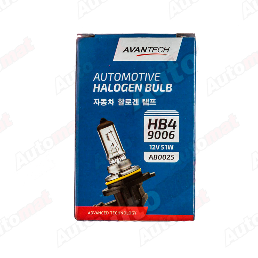 Лампа головного света AVANTECH 9006 HB4 12V 55W 1060 лм