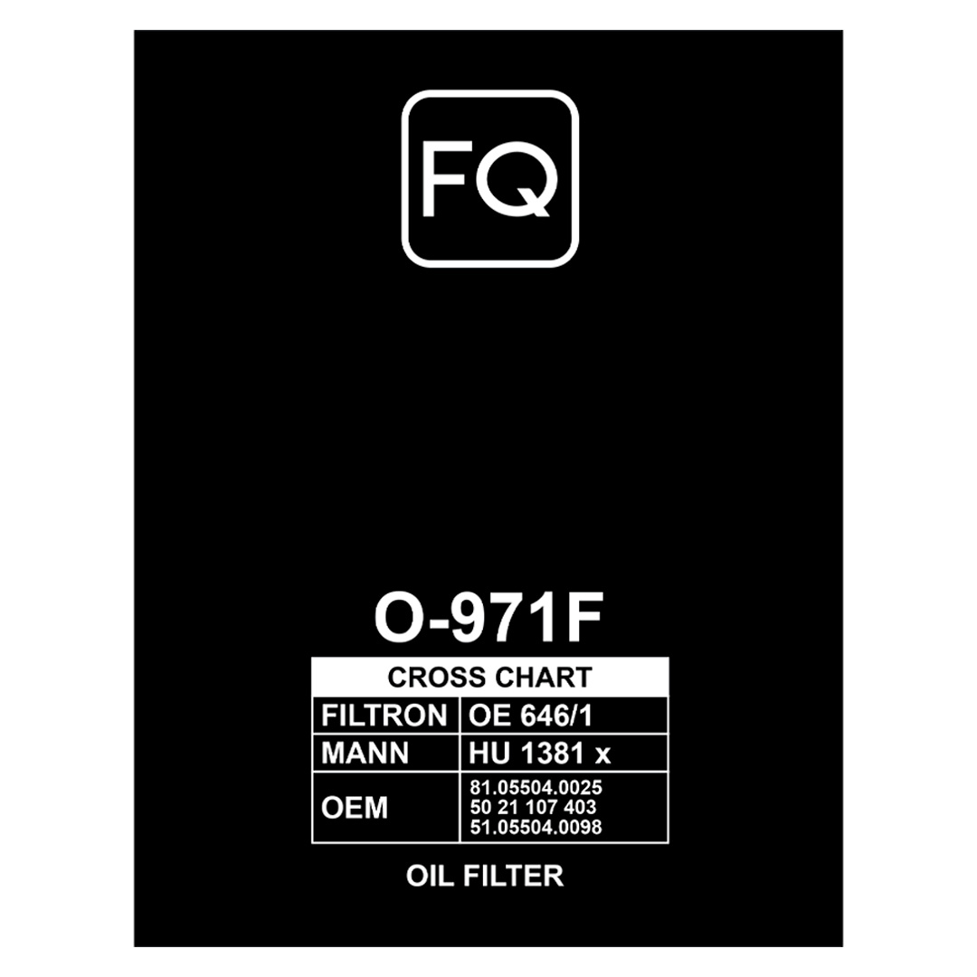 Фильтр масляный FQ O-971F / HU1381 x