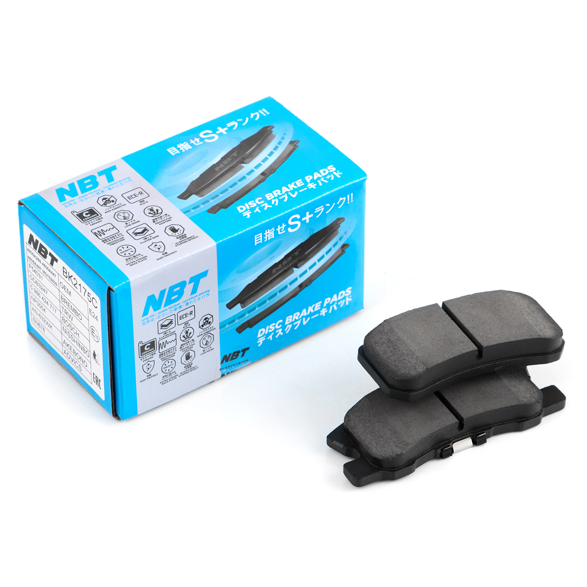 Колодки тормозные дисковые NBT BK2175C / SN678 / AN-632WK / NP3004 / 0 986 424 717 / SP2076 / 2358202 / GDB3247 / P54031 / AV835 / GP06106 / D6106H