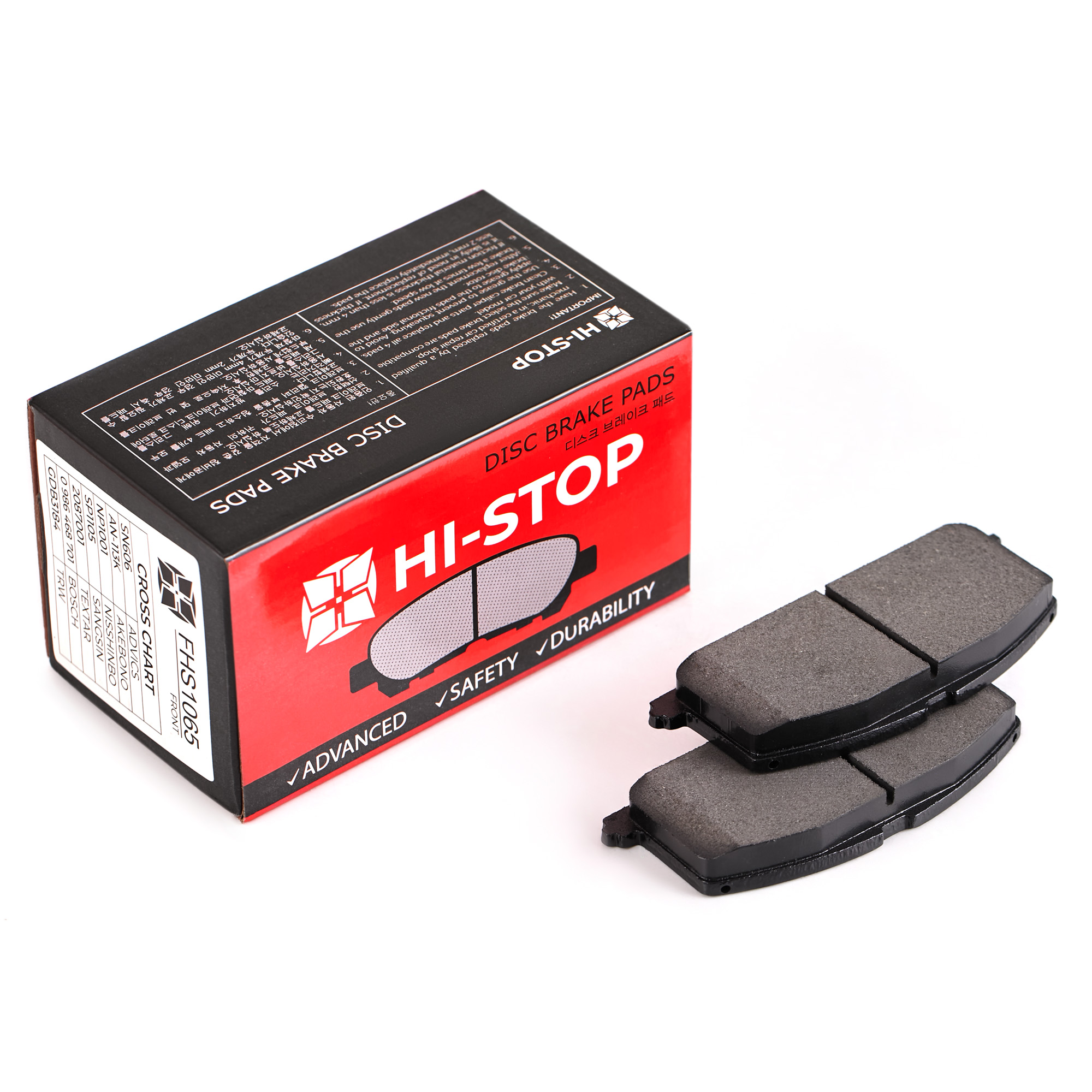 Колодки тормозные дисковые HI-STOP FHS1065 / SN606 / AN-113K / NP1001 / 0 986 468 701