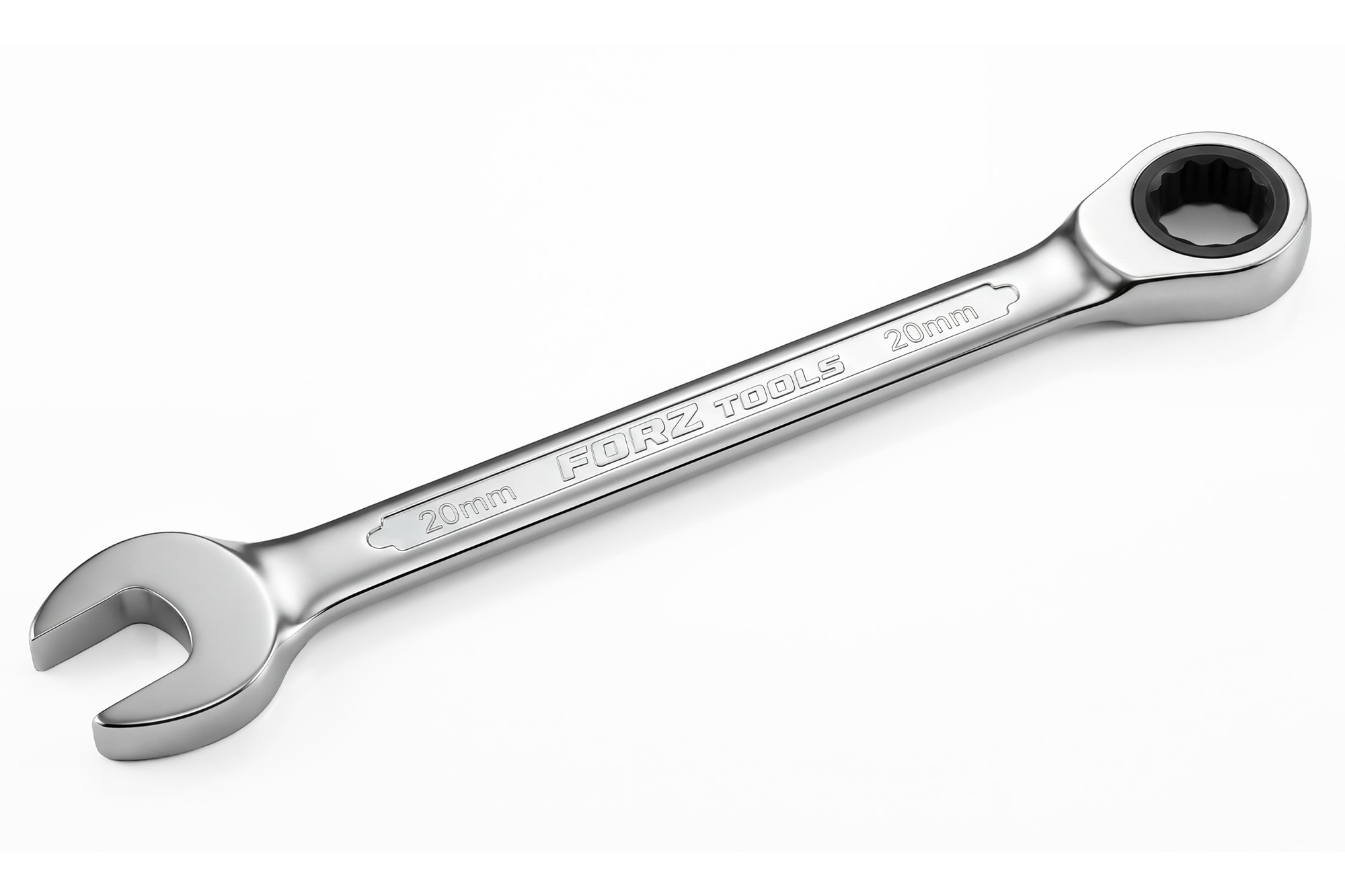 Комбинированный трещоточный ключ FORZ 20 мм, CrV, 72 зуба