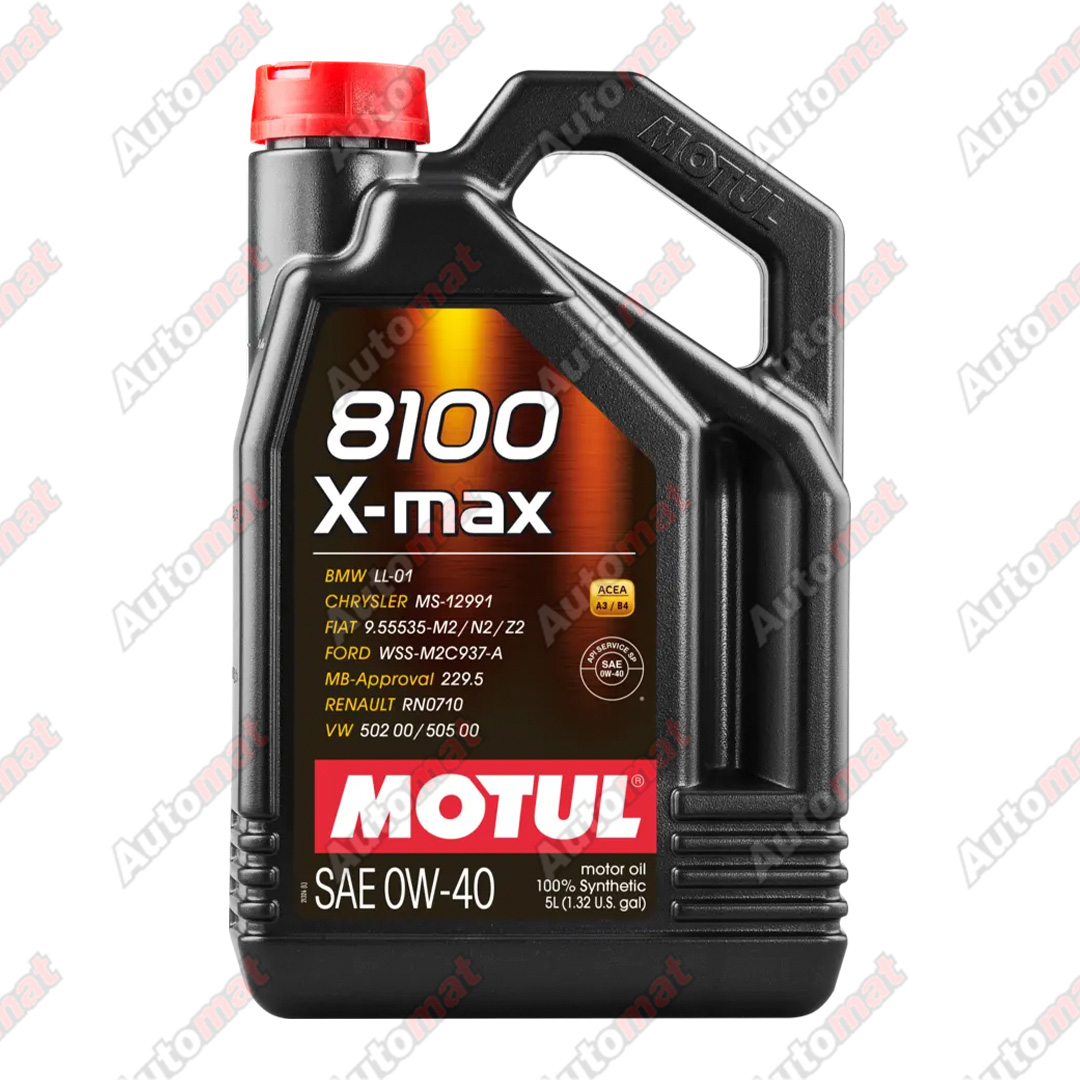 Масло моторное Motul 8100 X-max 0W-40, синтетическое (5л)