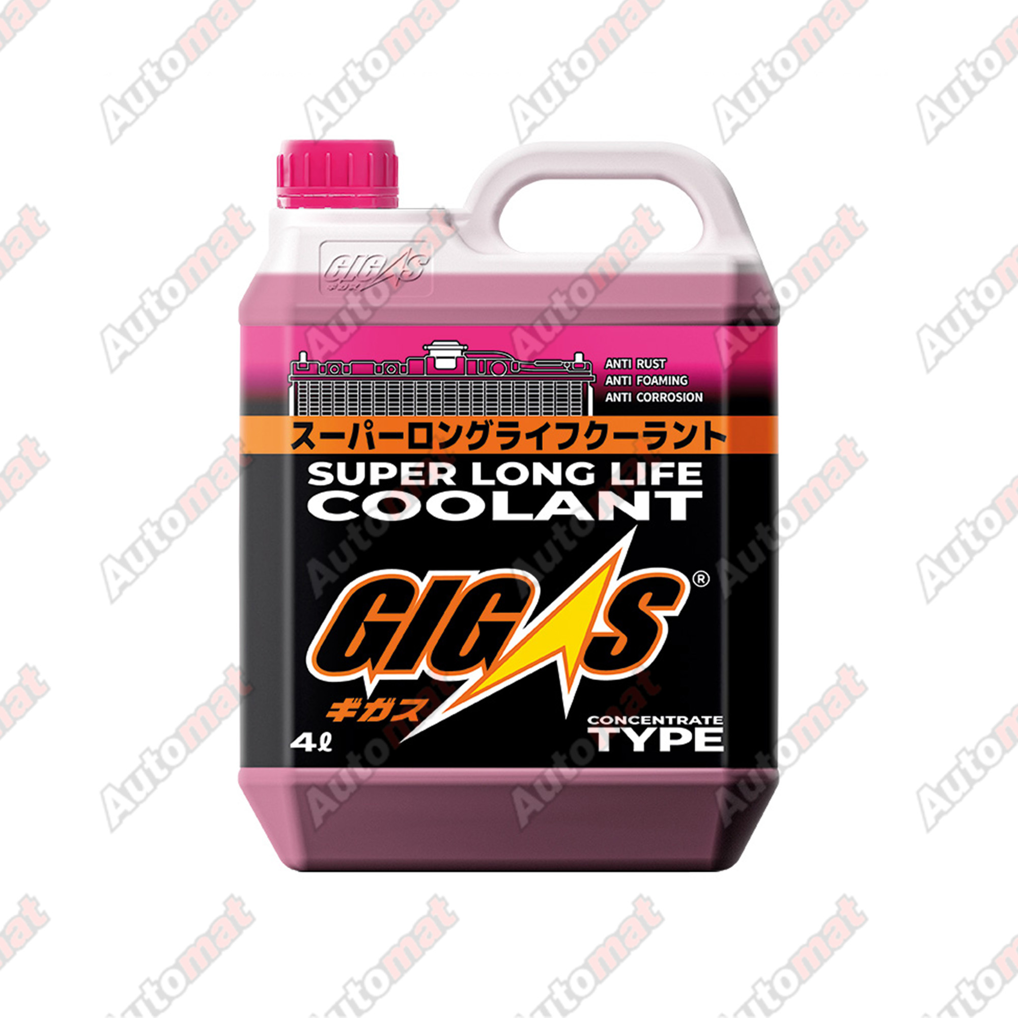 Антифриз GIGAS SUPER LONG LIFE COOLANT CONCENTRATE PINK, розовый, 4л