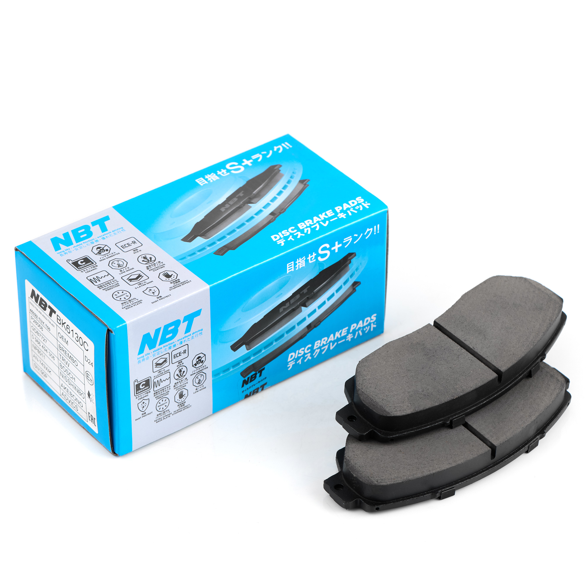 Колодки тормозные дисковые NBT BK6130C / SN190P / AN-743WK / NP8011 / 0 986 494 308 / SP2115 / 2434201 / GDB7727 / P28068 / AV594 / GP05153 / D5187M