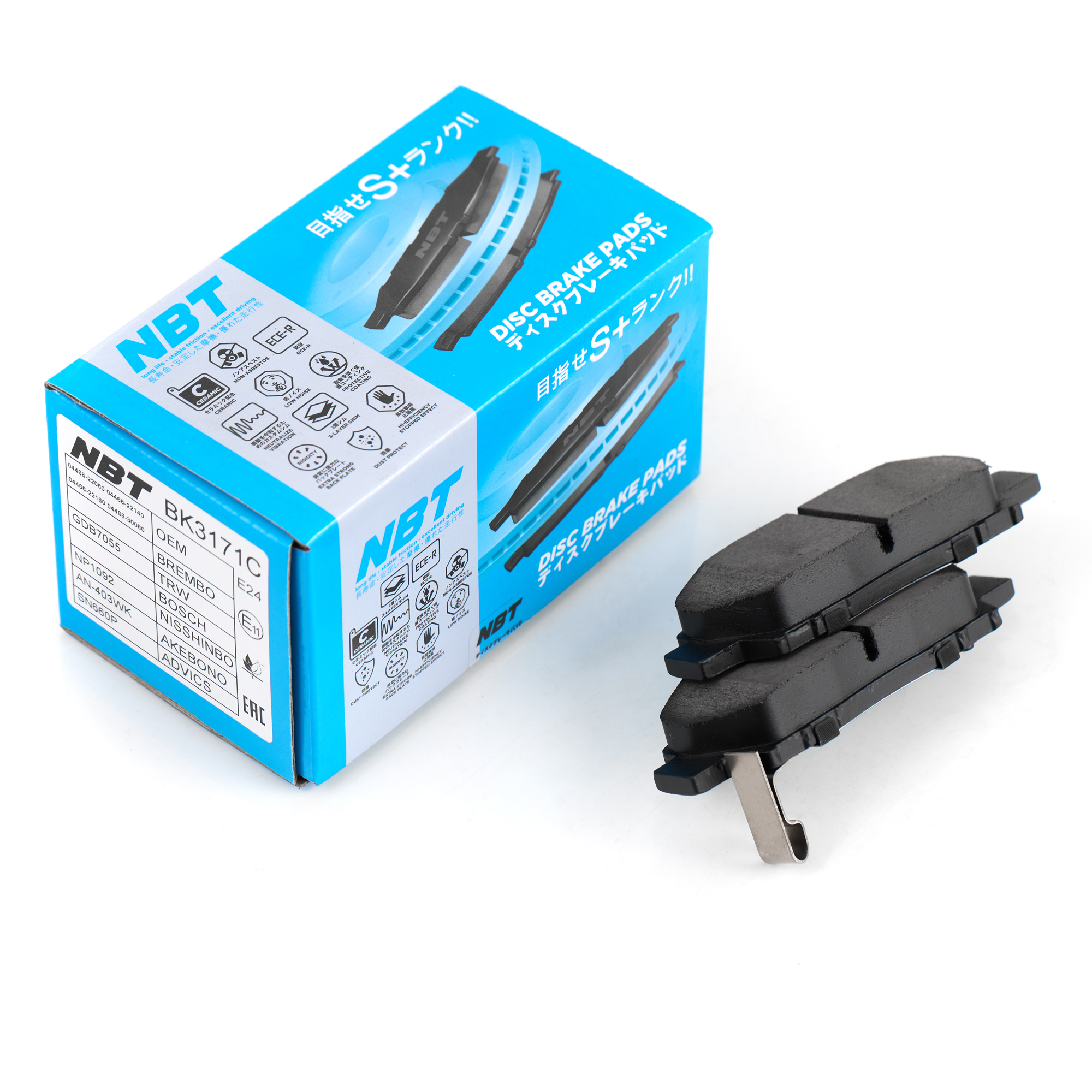 Колодки тормозные дисковые NBT BK3171C / SN660P / AN-403WK / NP1092 / SP2022 / 2484401 / GDB7055 / AV822 / GP02131 / D2131M