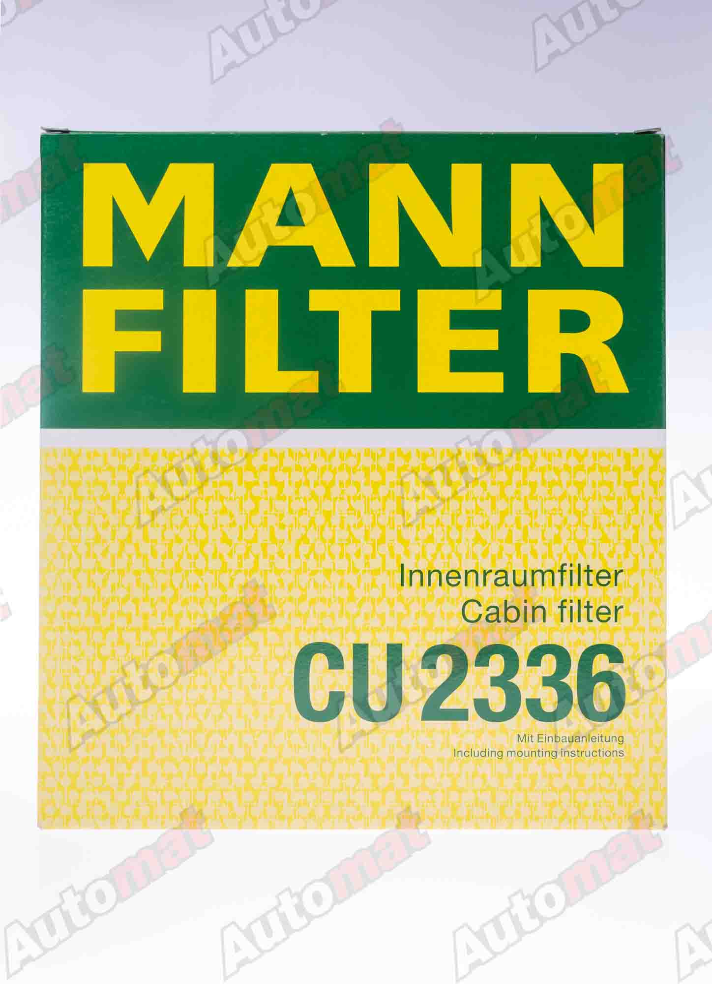 Фильтр салонный MANN-FILTER CU 2336