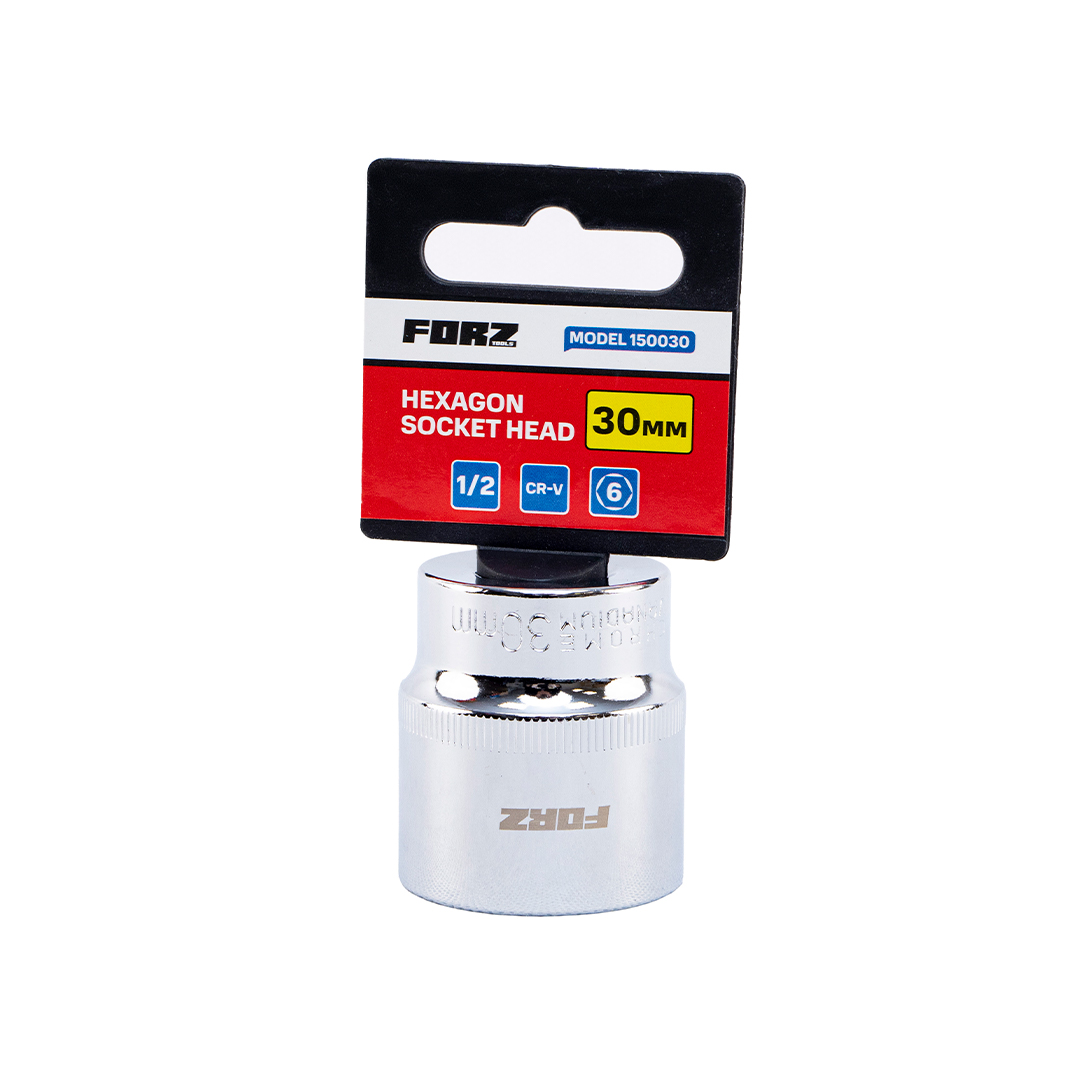 Головка торцевая шестигранная FORZ (1/2), 30 мм, CrV