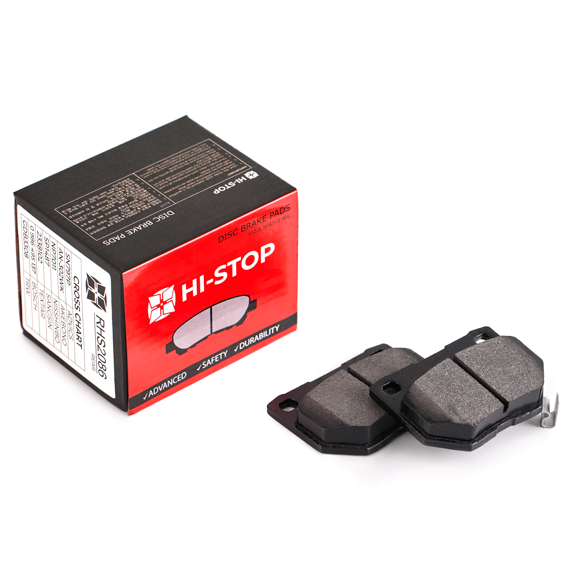 Колодки тормозные дисковые HI-STOP RHS2086 / SN797P / AN-302WK / NP7011 / 0 986 495 137 / SP1487 / 2338102 / GDB3308