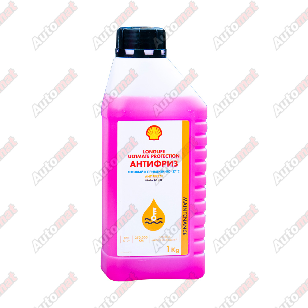 Антифриз Shell Antifreeze longlife Ultimate protection готовый -37C кан. 1кг