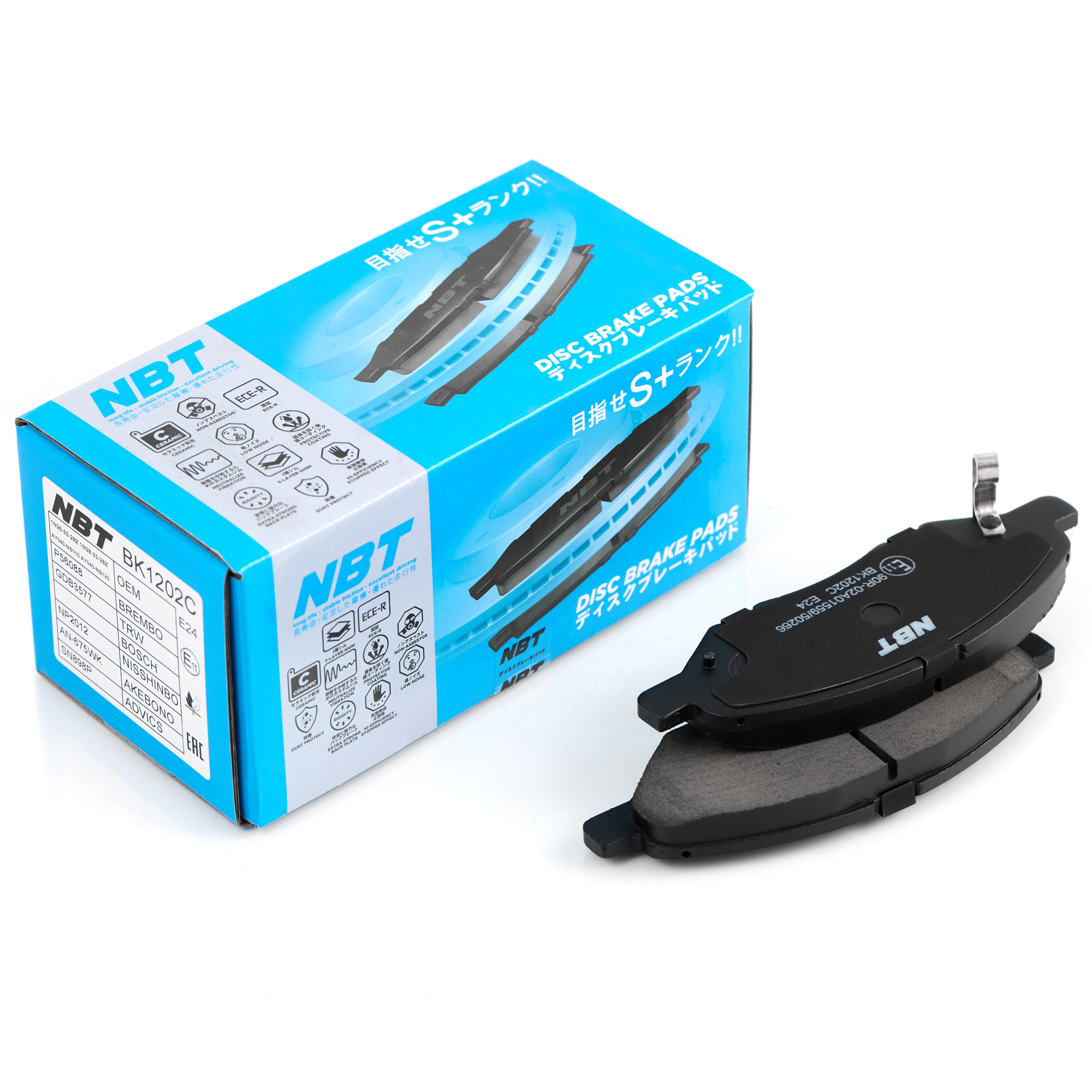 Колодки тормозные дисковые NBT BK1202C / SN898P / AN-675WK / NP2012 / SP1383 / 2468201 / GDB3577 / P56088 / AV1048 / GP01250 / D1250MH