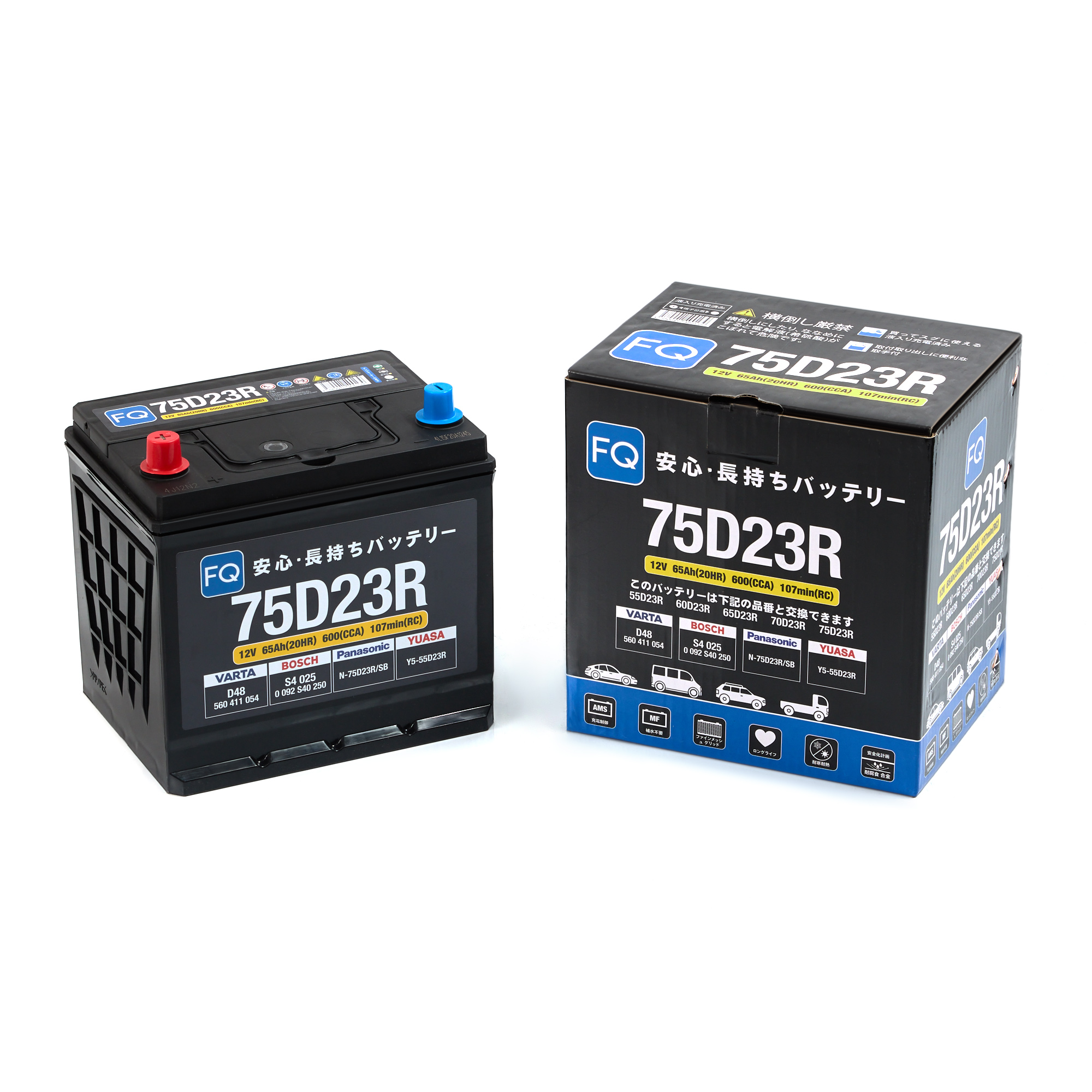 Аккумулятор FQ JIS BLUE ENERGY 75D23R 65Аh