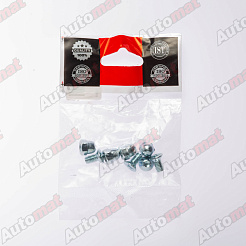 Винт с гайкой для крепления номерных знаков, комплект 4 шт